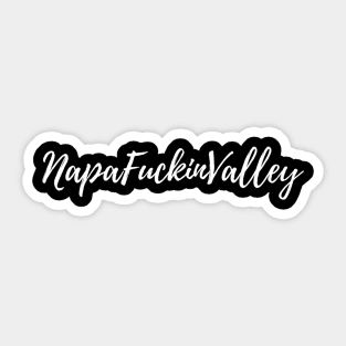 Napa Fuckin Valley White Logo Sticker